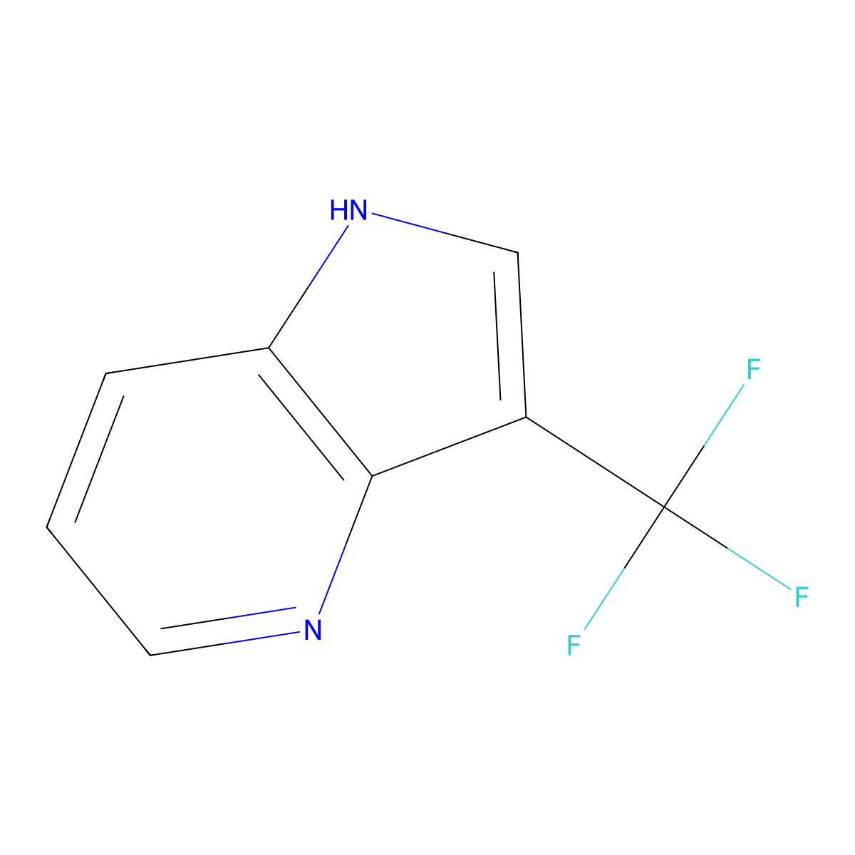 3-(trifluoromethyl)-1H-pyrrolo[3,2-b]pyridine molecular structure, CAS 1256808-16-8