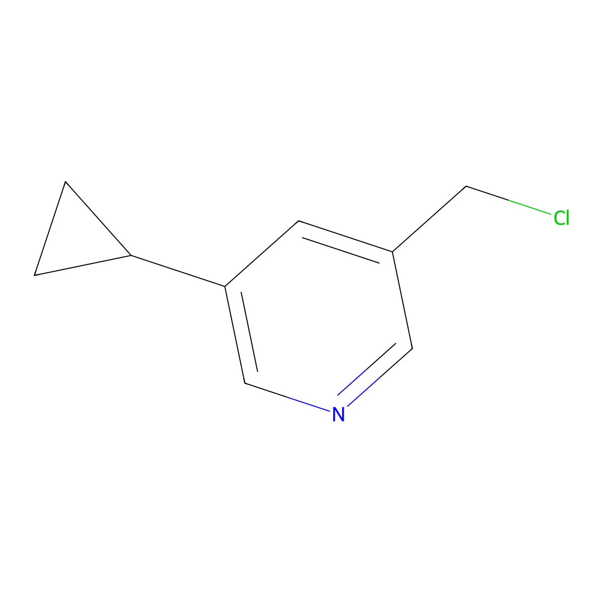 3-(Chloromethyl)-5-cyclopropylpyridine molecular structure, CAS 1256808-47-5