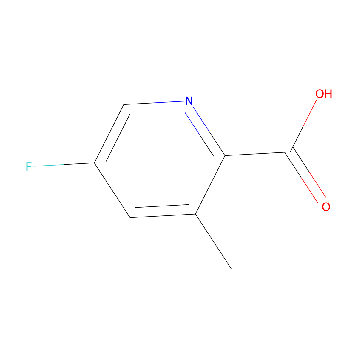 5-Fluoro-3-methylpicolinic acid molecular structure, CAS 1256808-59-9