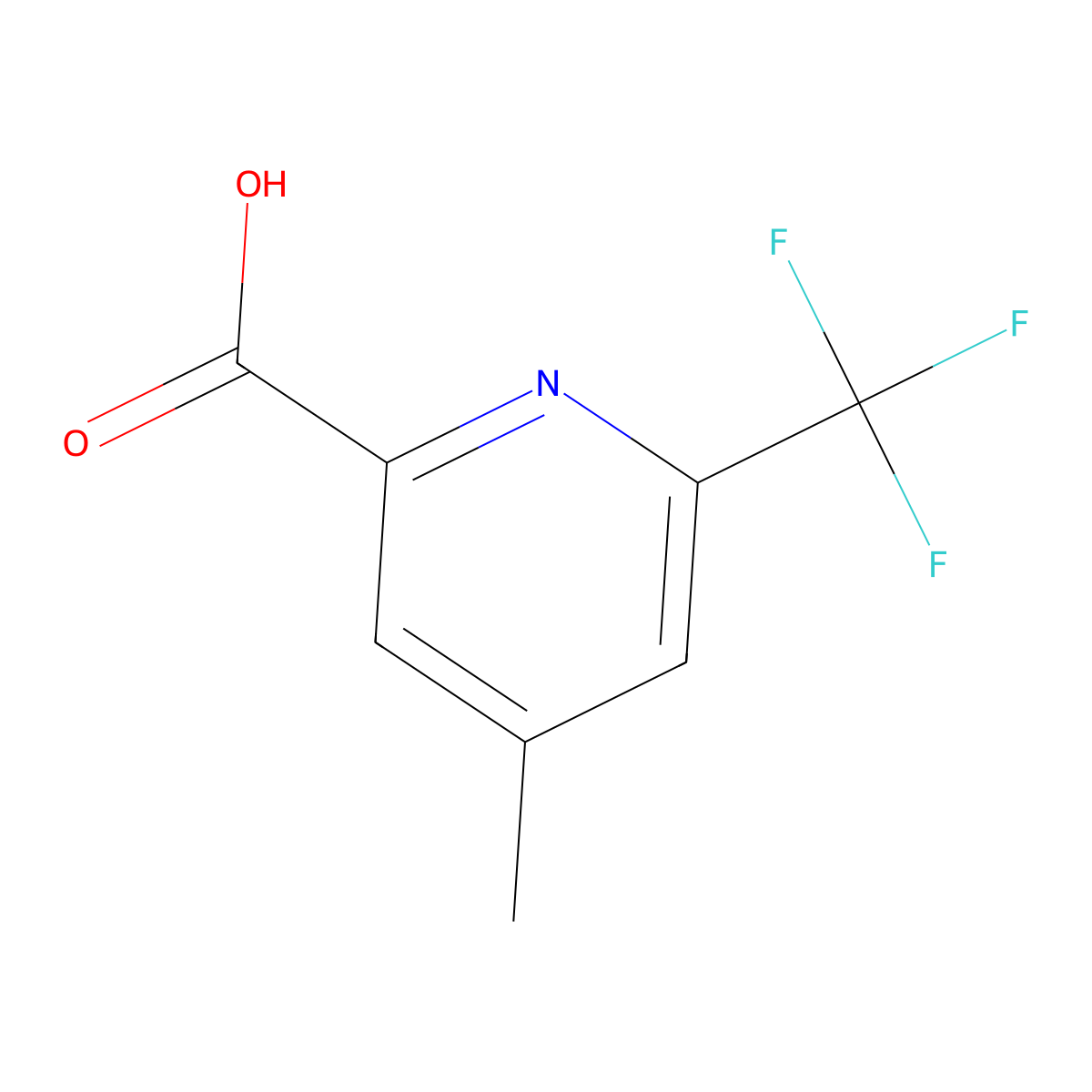 4-Methyl-6-(trifluoromethyl)picolinic acid molecular structure, CAS 1256808-78-2