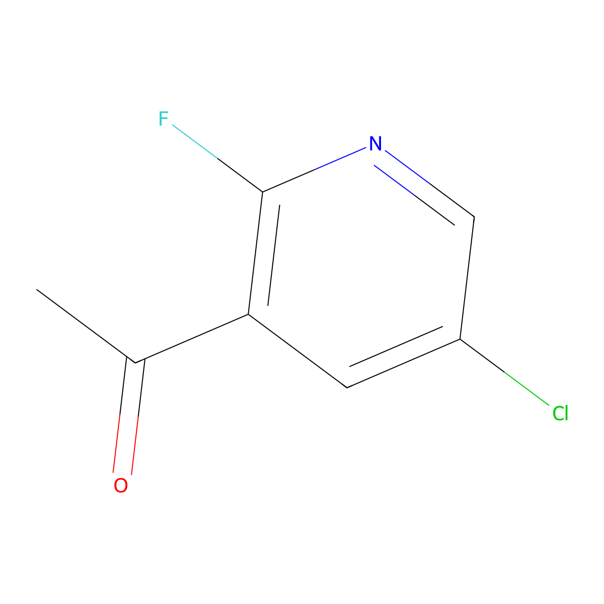 1-(5-Chloro-2-fluoro-3-pyridyl)ethanone molecular structure, CAS 1256808-91-9