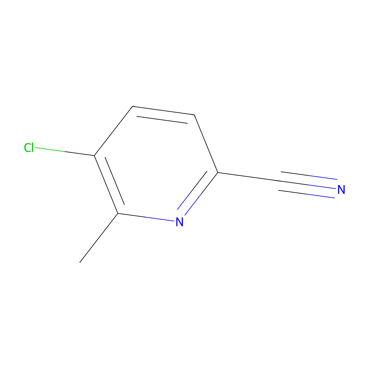 5-Chloro-6-methylpyridine-2-carbonitrile molecular structure, CAS 1256809-01-4