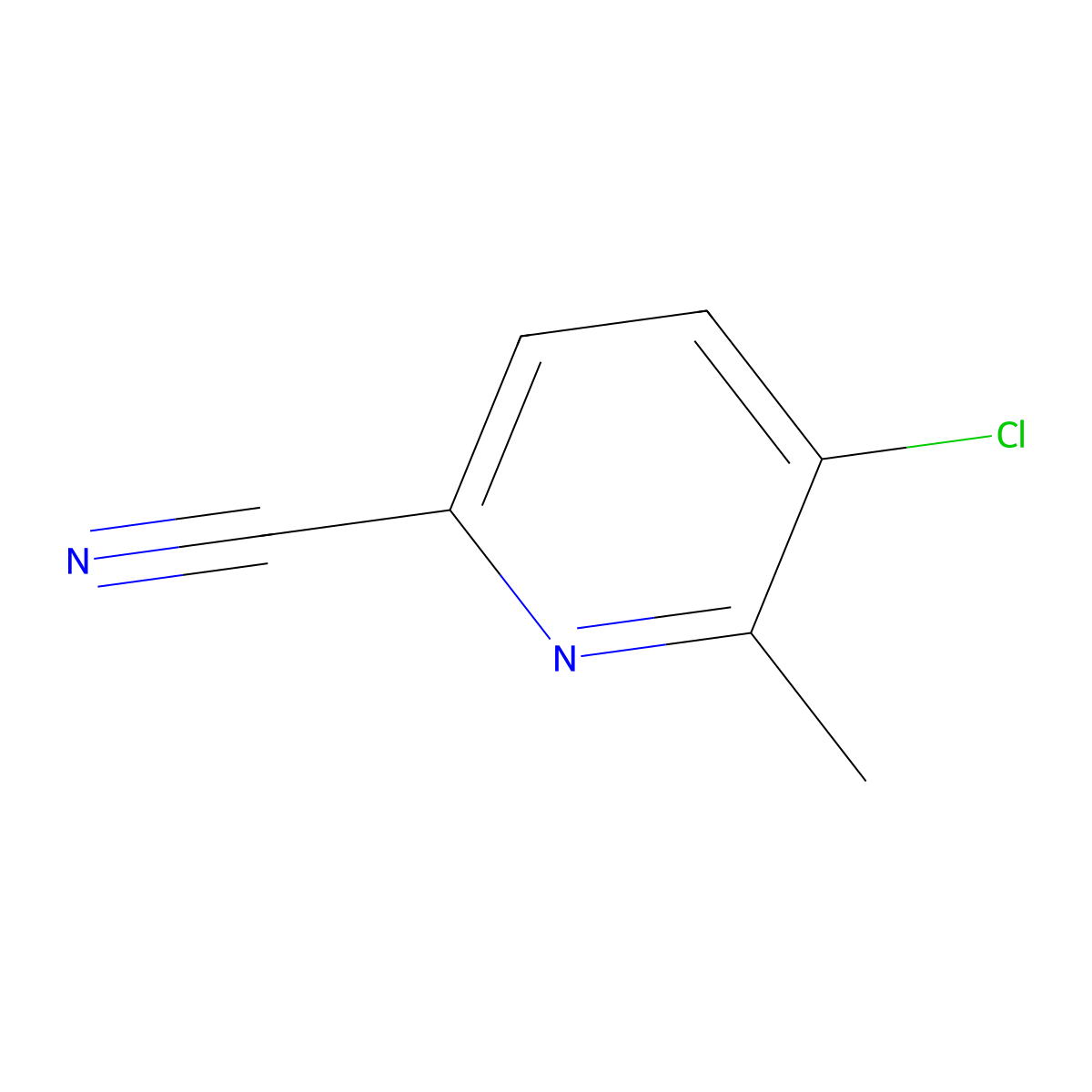 5-Chloro-6-methylpyridine-2-carbonitrile molecular structure, CAS 1256809-01-4