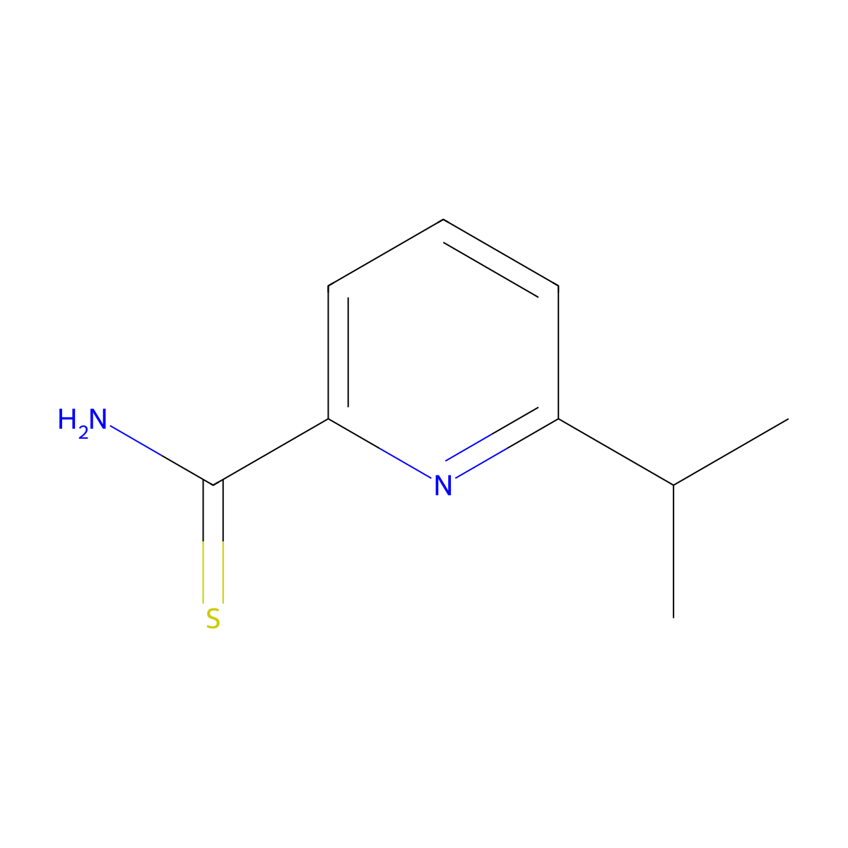 6-(Propan-2-yl)pyridine-2-carbothioamide molecular structure, CAS 1256809-08-1