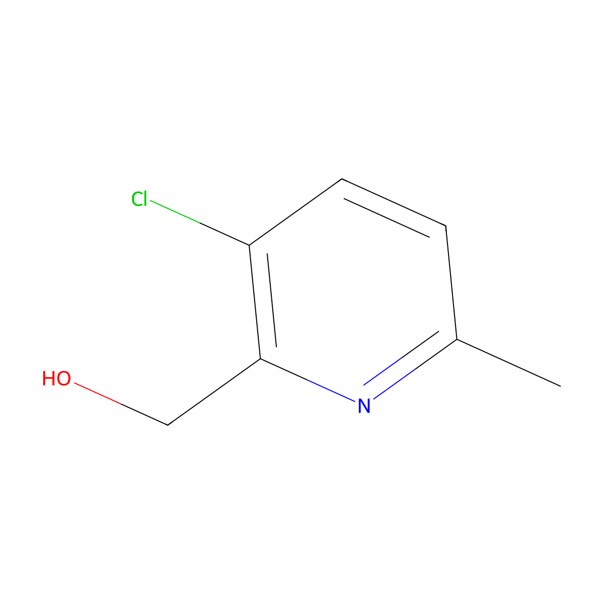 (3-Chloro-6-methylpyridin-2-yl)methanol molecular structure, CAS 1256809-12-7