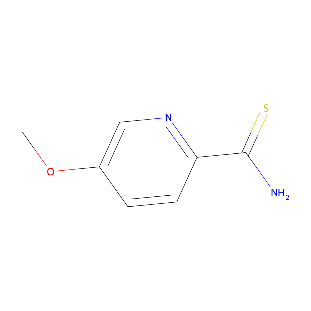 5-Methoxypyridine-2-carbothioamide molecular structure, CAS 1256809-16-1