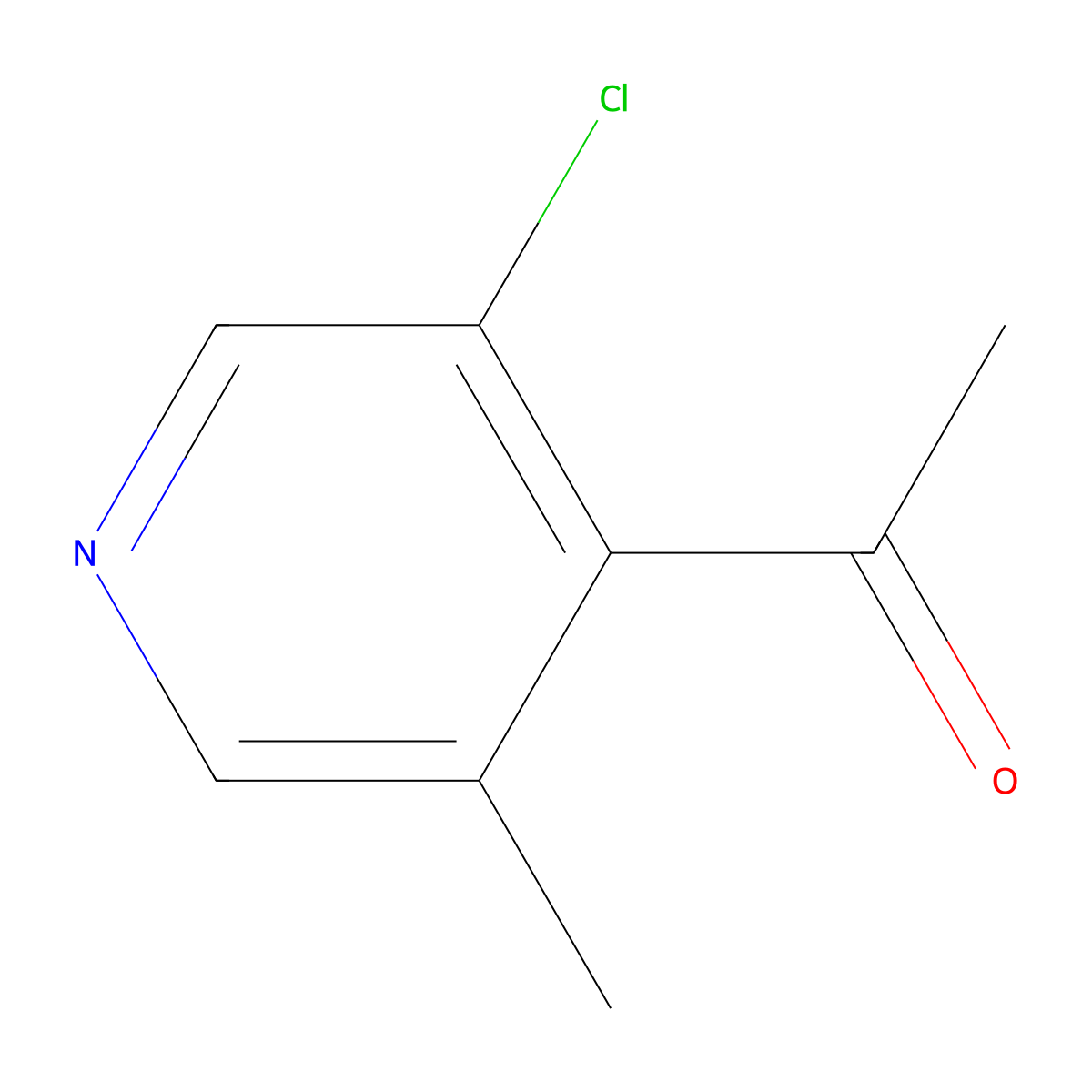 1-(3-Chloro-5-methylpyridin-4-YL)ethan-1-one molecular structure, CAS 1256809-17-2