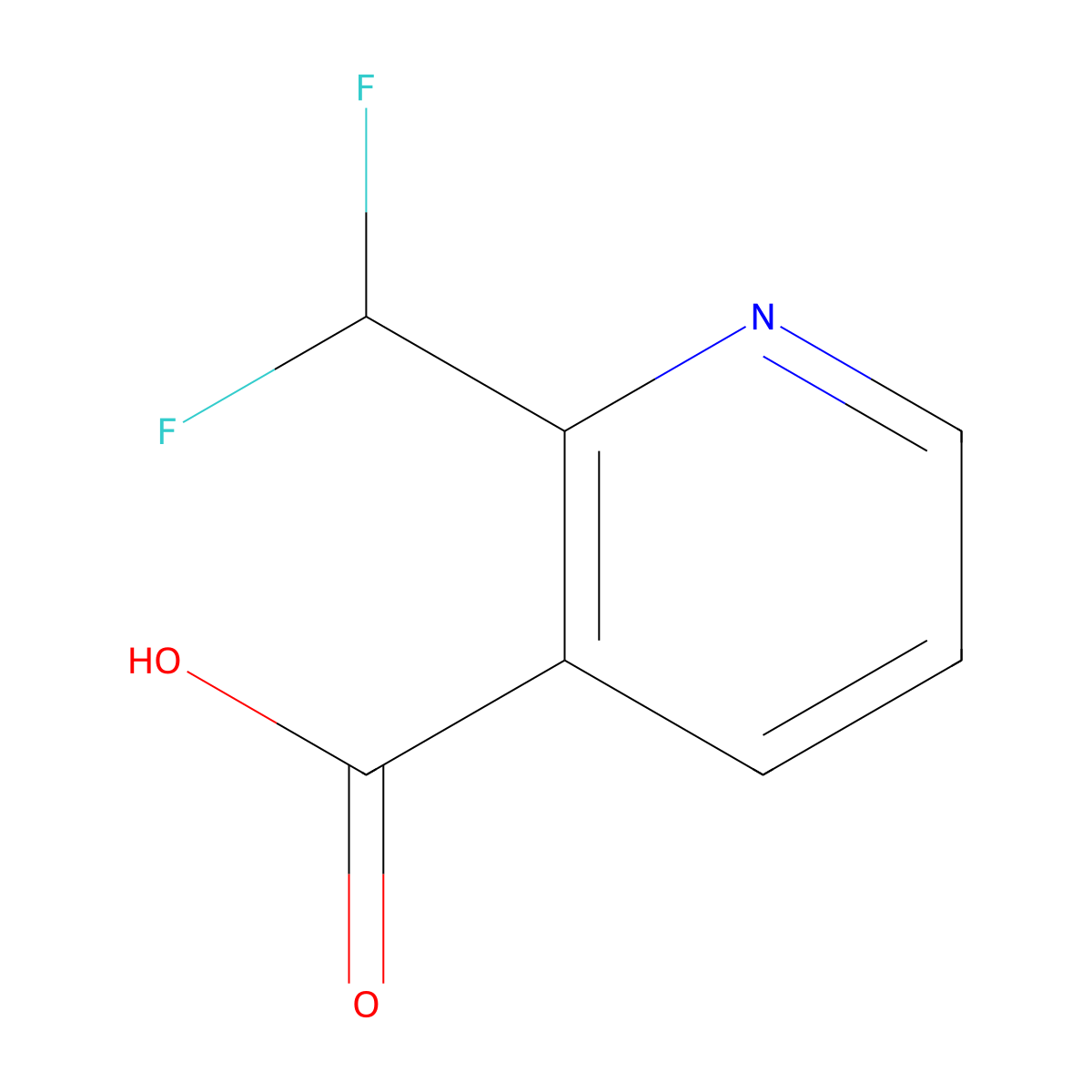 2-(Difluoromethyl)-3-pyridinecarboxylic acid molecular structure, CAS 1256809-21-8