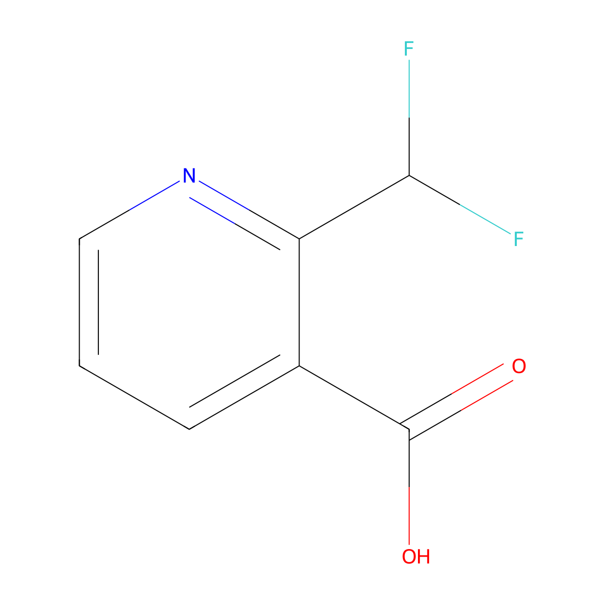 2-(Difluoromethyl)-3-pyridinecarboxylic acid molecular structure, CAS 1256809-21-8