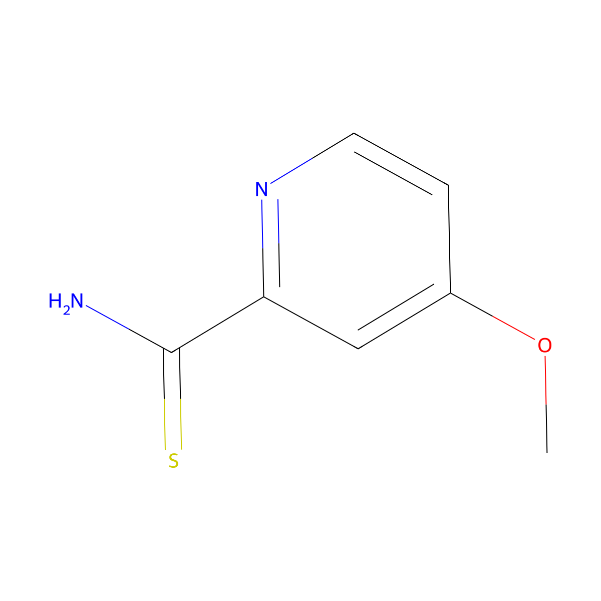 4-Methoxypyridine-2-carbothioamide molecular structure, CAS 1256809-29-6