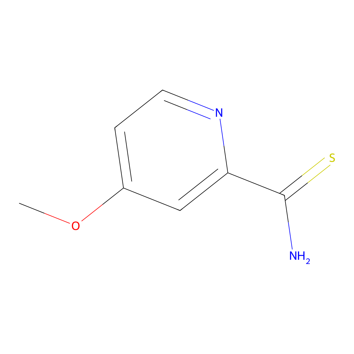 4-Methoxypyridine-2-carbothioamide molecular structure, CAS 1256809-29-6
