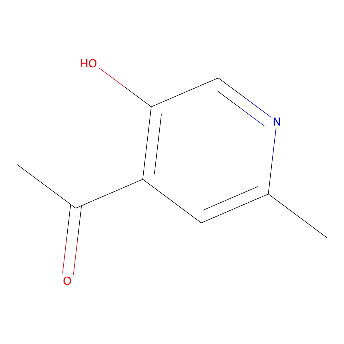 1-(5-Hydroxy-2-methylpyridin-4-YL)ethan-1-one molecular structure, CAS 1256809-33-2