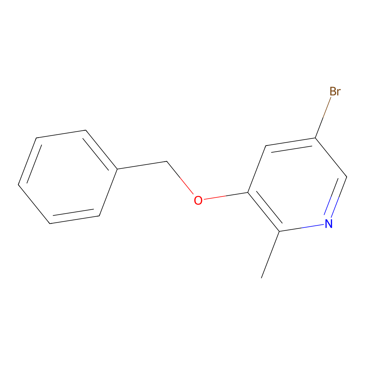 3-(Benzyloxy)-5-bromo-2-methylpyridine molecular structure, CAS 1256809-42-3
