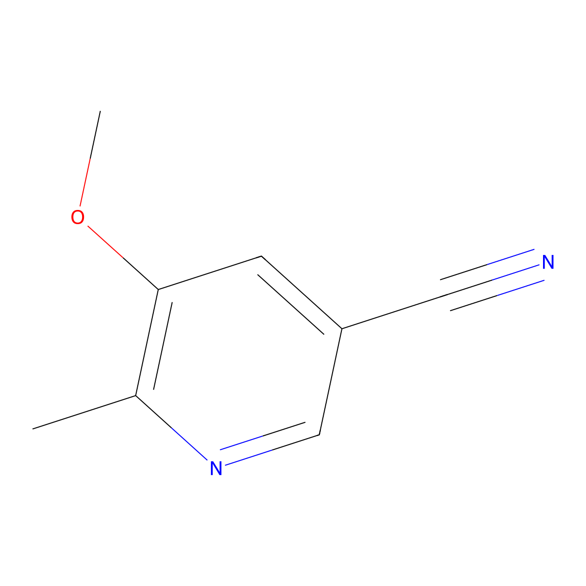 5-Methoxy-6-methylpyridine-3-carbonitrile molecular structure, CAS 1256809-67-2
