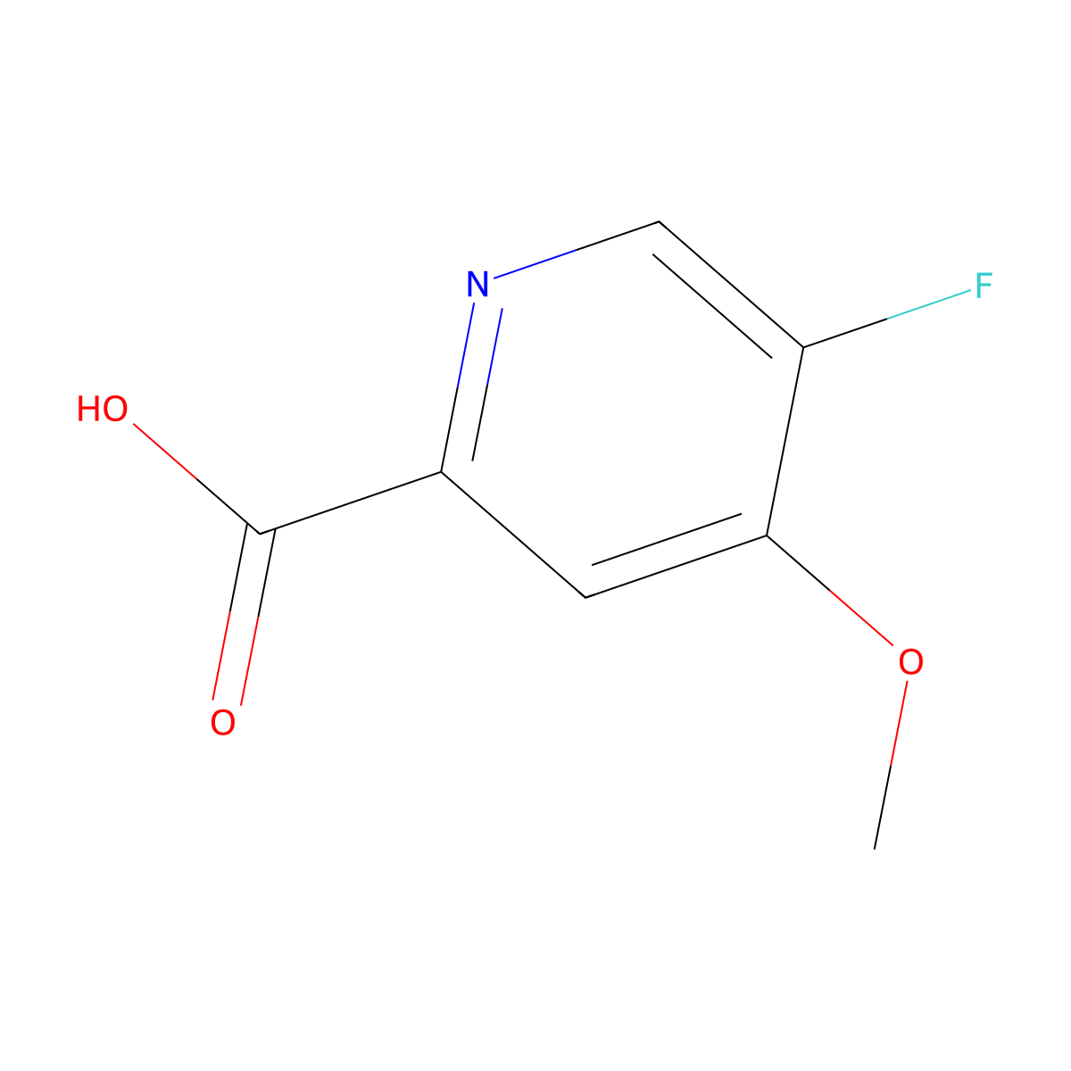 5-Fluoro-4-methoxypicolinic acid molecular structure, CAS 1256810-09-9