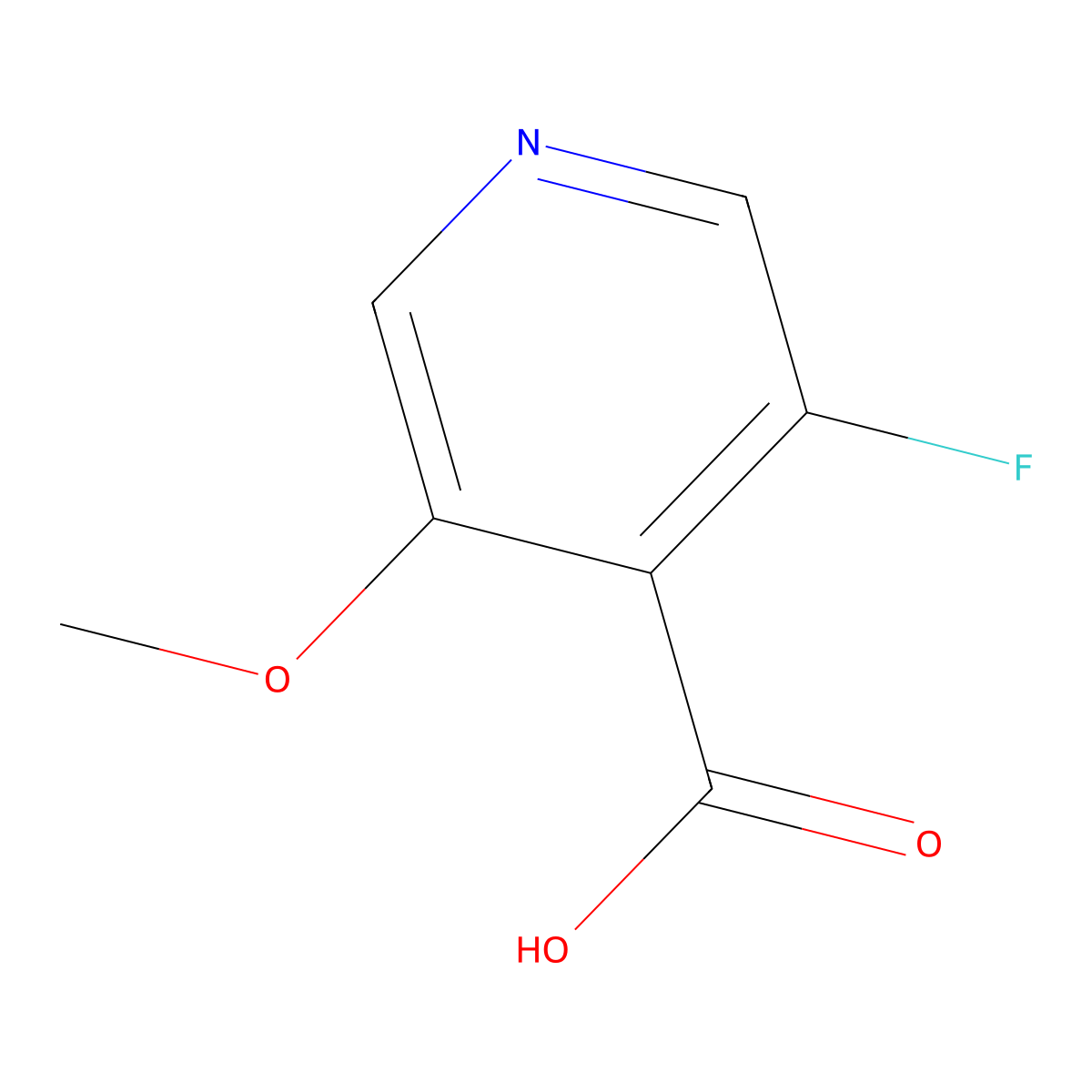 3-Fluoro-5-methoxyisonicotinic acid molecular structure, CAS 1256810-16-8