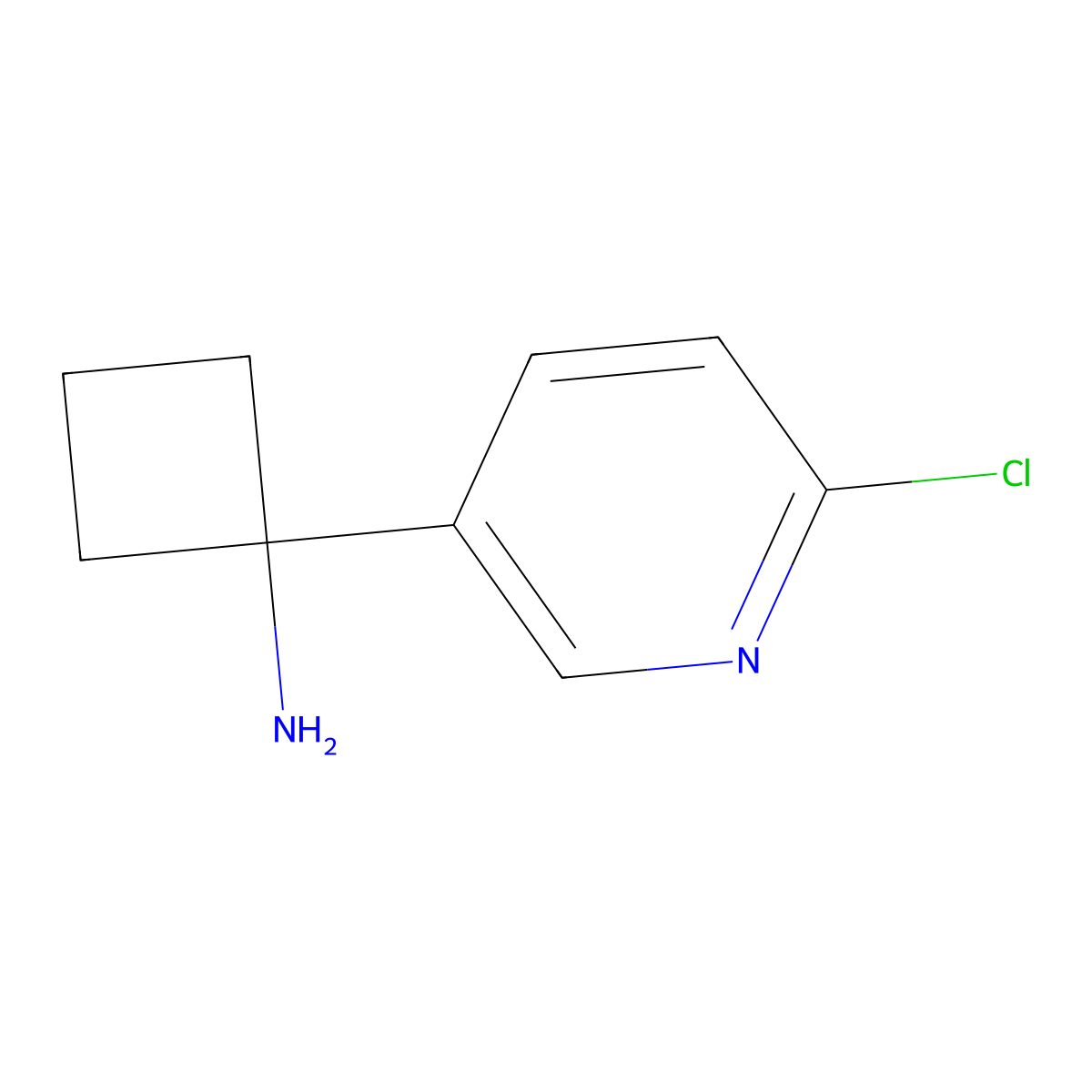 1-(6-Chloropyridin-3-YL)cyclobutanamine molecular structure, CAS 1256810-23-7