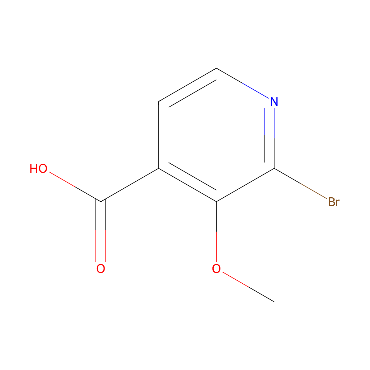 2-Bromo-3-methoxyisonicotinic acid molecular structure, CAS 1256810-33-9
