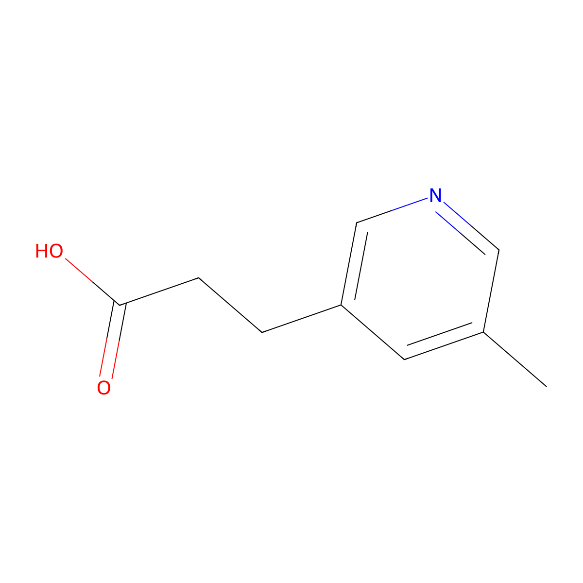 3-(5-Methylpyridin-3-yl)propanoic acid molecular structure, CAS 1256810-53-3