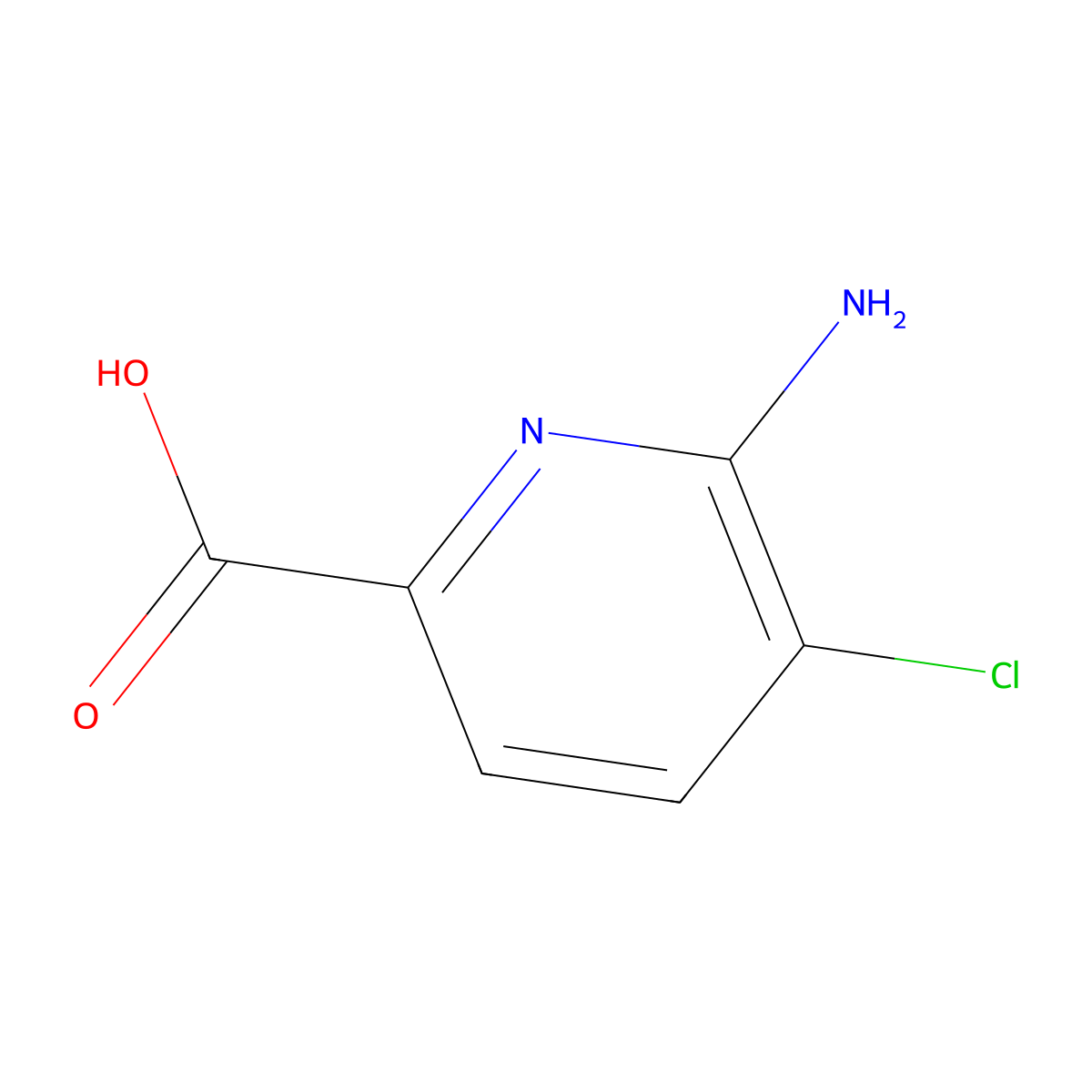 6-Amino-5-chloropicolinic acid molecular structure, CAS 1256810-56-6