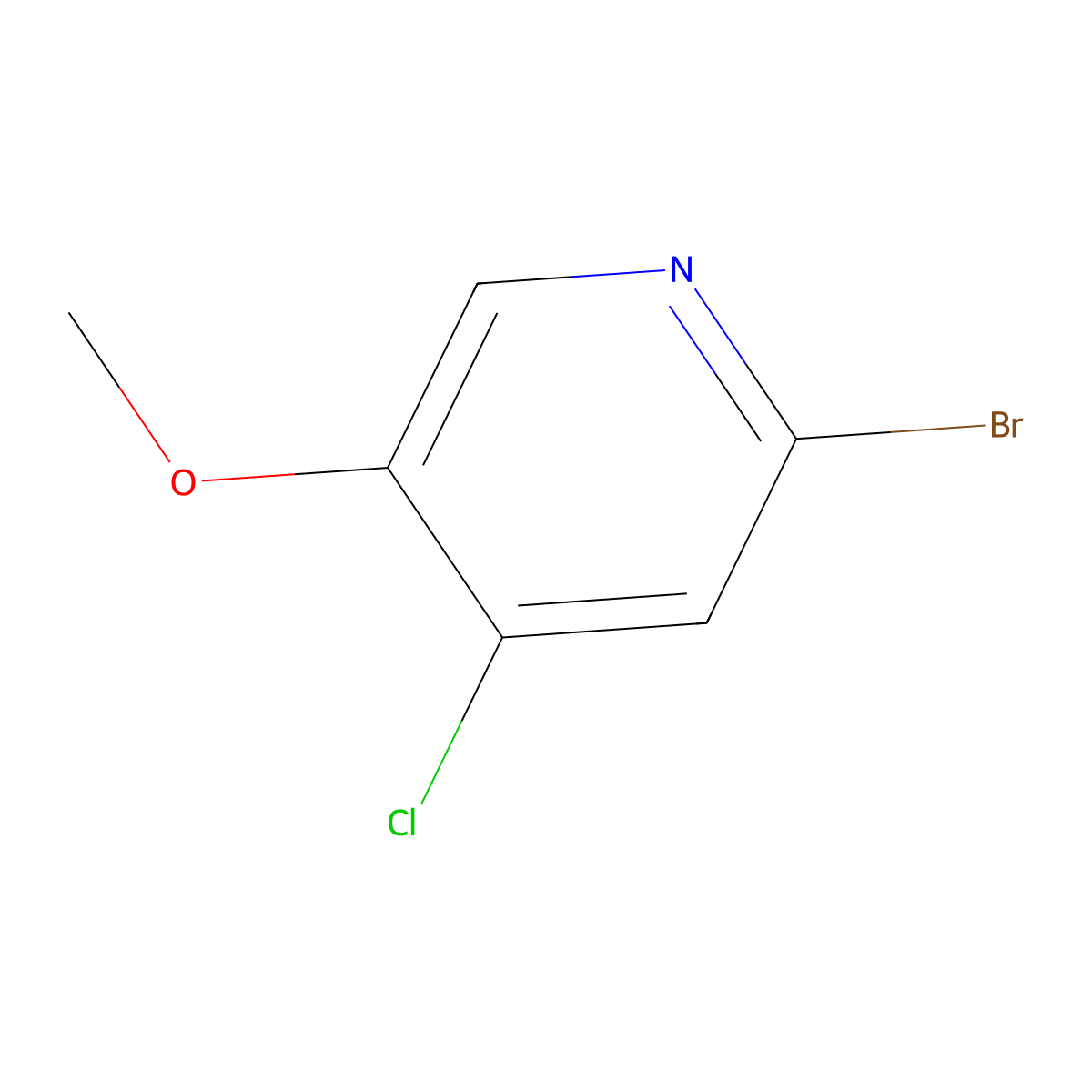 2-Bromo-4-chloro-5-methoxypyridine molecular structure, CAS 1256810-64-6