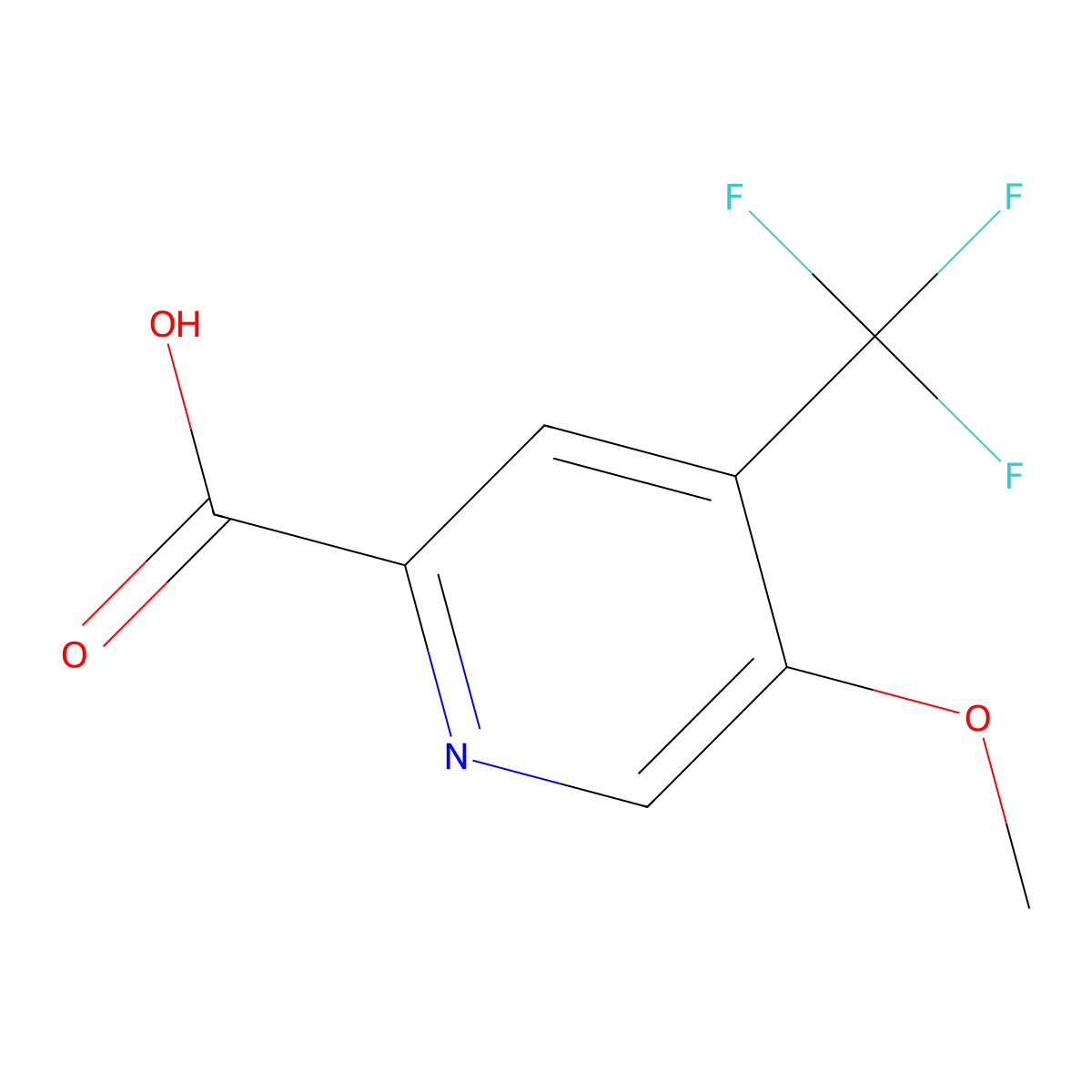 5-Methoxy-4-(trifluoromethyl)picolinic acid molecular structure, CAS 1256810-72-6