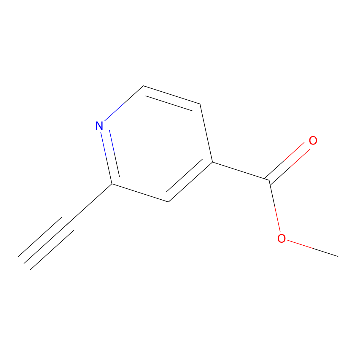 Methyl 2-ethynylisonicotinate molecular structure, CAS 1256810-92-0