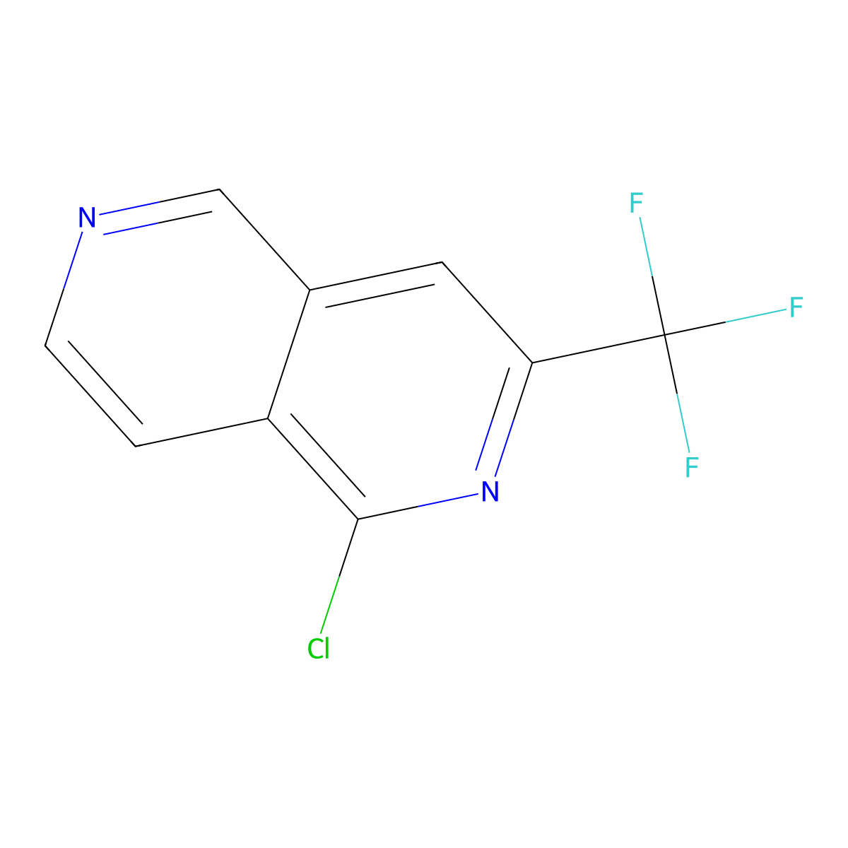 1-Chloro-3-(trifluoromethyl)-2,6-naphthyridine molecular structure, CAS 1256811-03-6