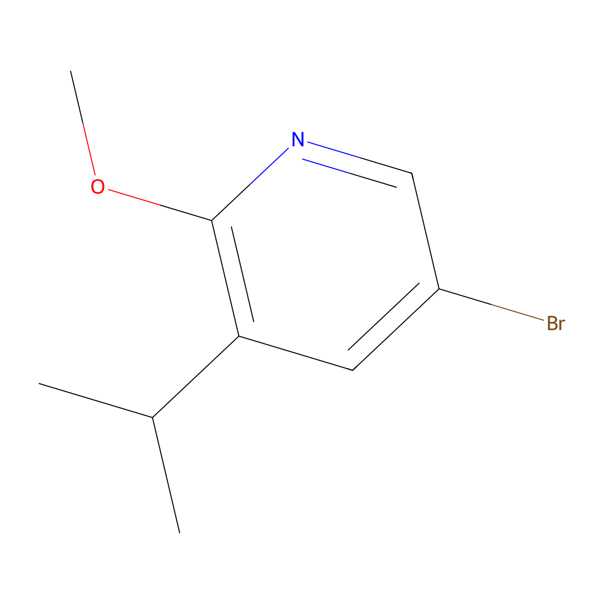 5-Bromo-3-isopropyl-2-methoxypyridine molecular structure, CAS 1256811-07-0