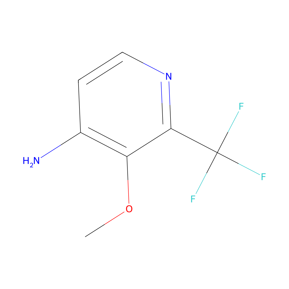 4-Amino-3-methoxy-2-(trifluoromethyl)pyridine molecular structure, CAS 1256811-27-4