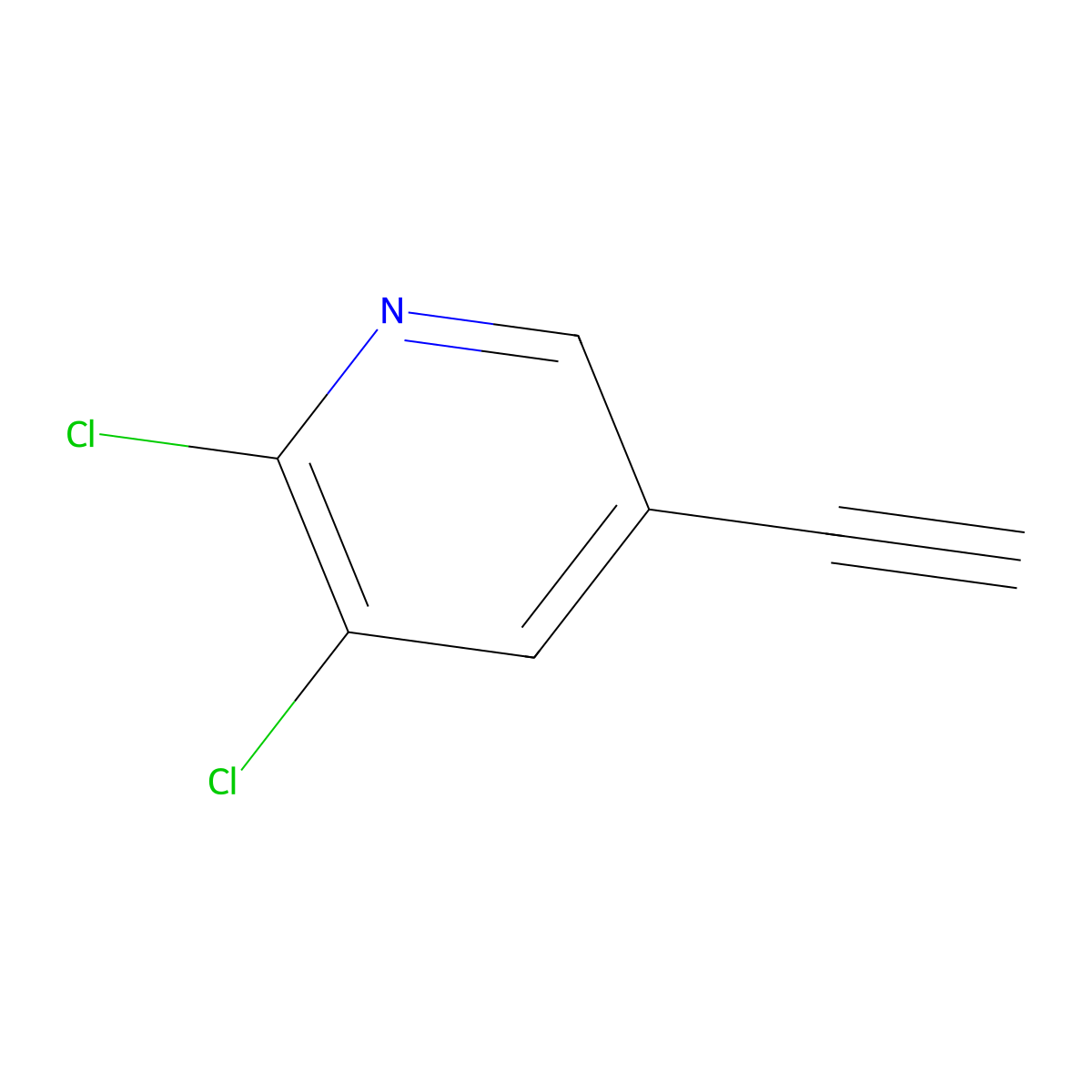 2,3-Dichloro-5-ethynylpyridine molecular structure, CAS 1256811-44-5