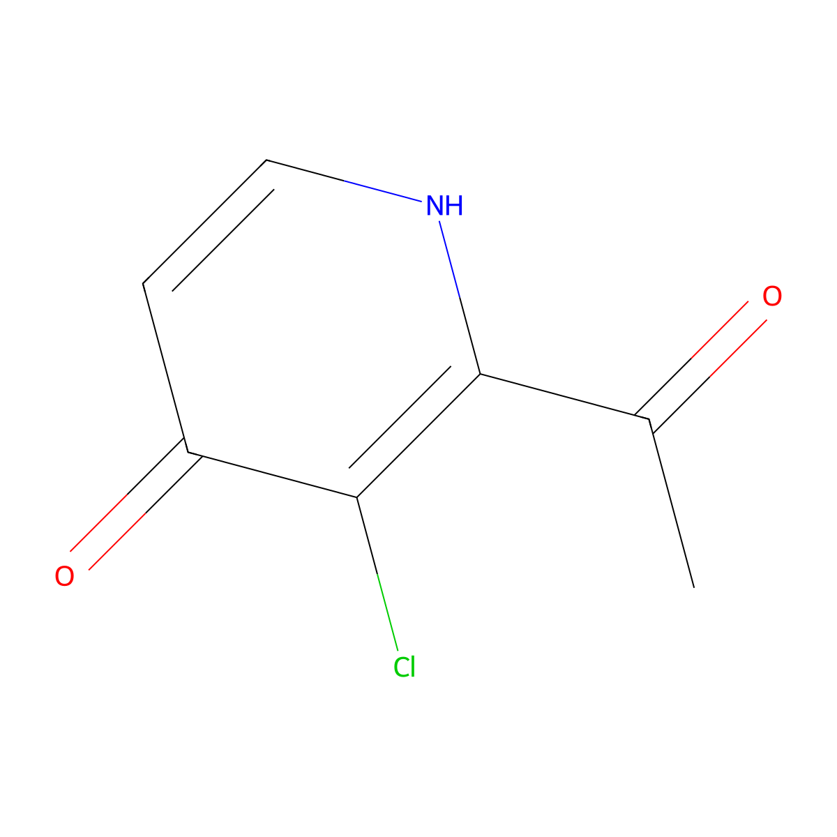1-(3-Chloro-4-hydroxypyridin-2-YL)ethan-1-one molecular structure, CAS 1256811-49-0