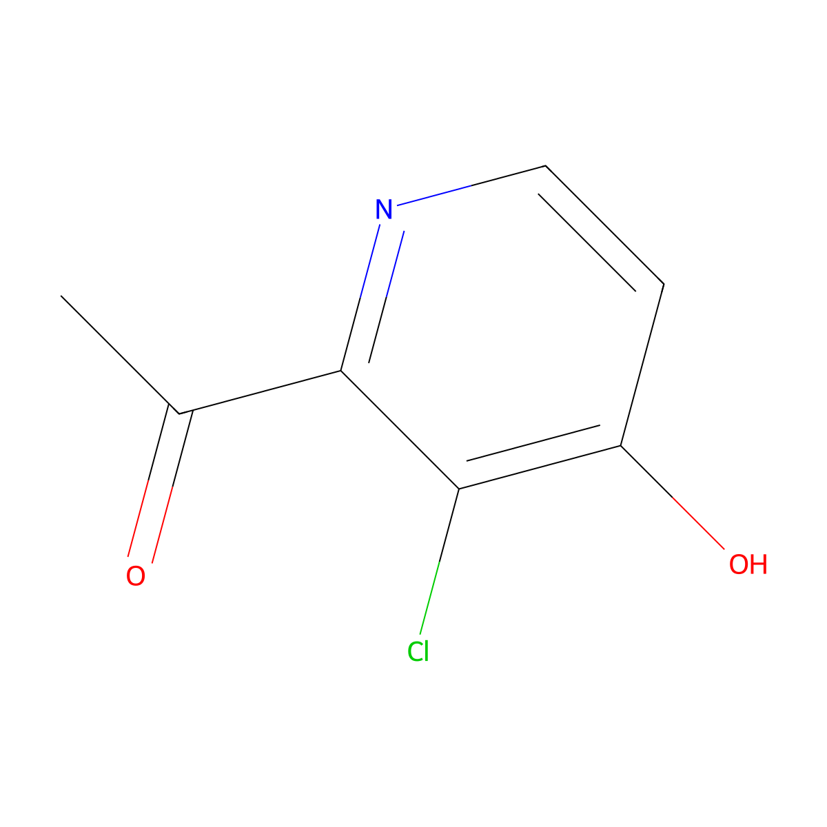 1-(3-Chloro-4-hydroxypyridin-2-YL)ethan-1-one molecular structure, CAS 1256811-49-0