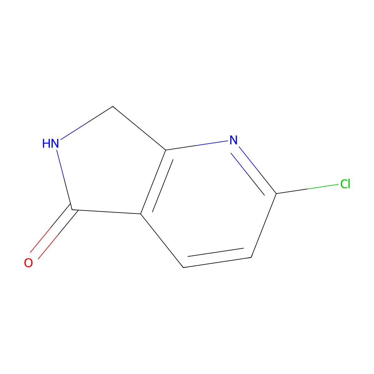 2-chloro-5H,6H,7H-pyrrolo[3,4-b]pyridin-5-one molecular structure, CAS 1256811-82-1