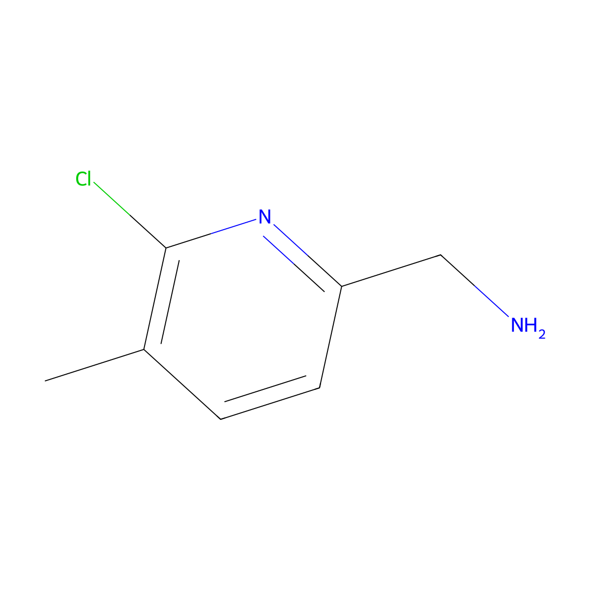 (6-Chloro-5-methylpyridin-2-YL)methanamine molecular structure, CAS 1256811-86-5
