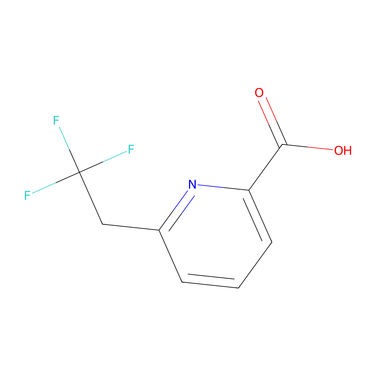6-(2,2,2-Trifluoroethyl)picolinic acid molecular structure, CAS 1256812-05-1