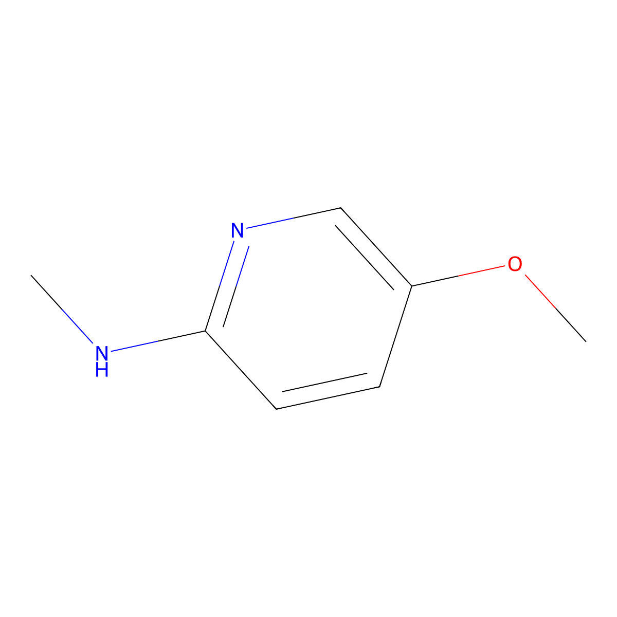 5-methoxy-N-methylpyridin-2-amine molecular structure, CAS 1256812-29-9