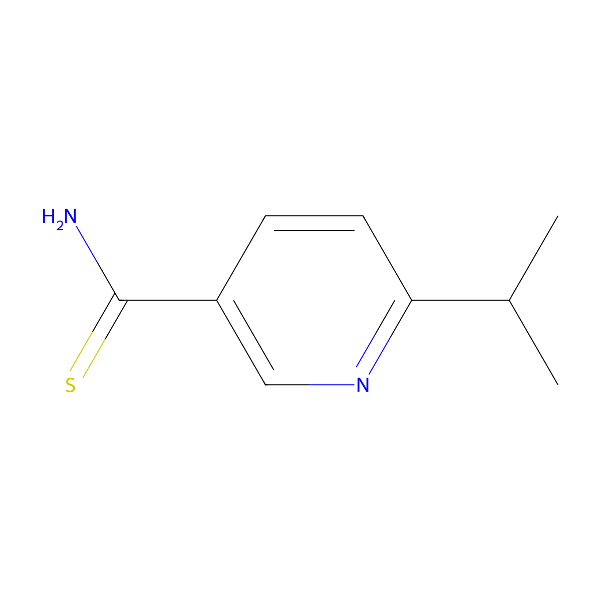 6-Isopropylpyridine-3-carbothioamide molecular structure, CAS 1256812-37-9