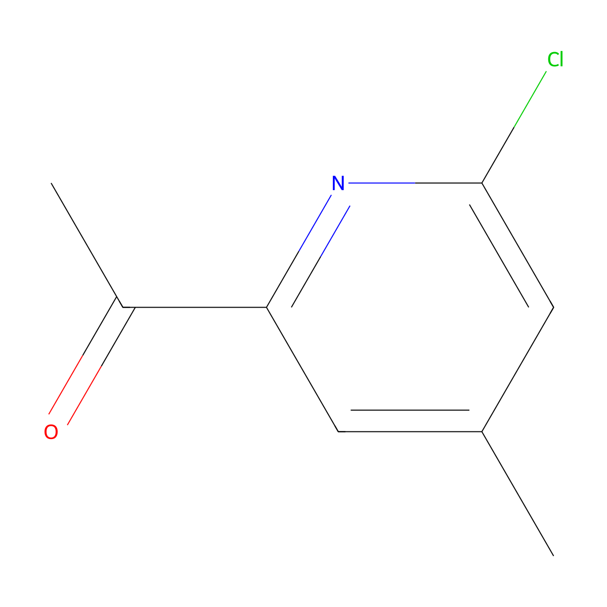 1-(6-Chloro-4-methylpyridin-2-YL)ethanone molecular structure, CAS 1256812-41-5