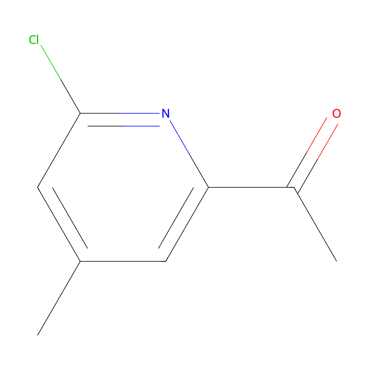 1-(6-Chloro-4-methylpyridin-2-YL)ethanone molecular structure, CAS 1256812-41-5