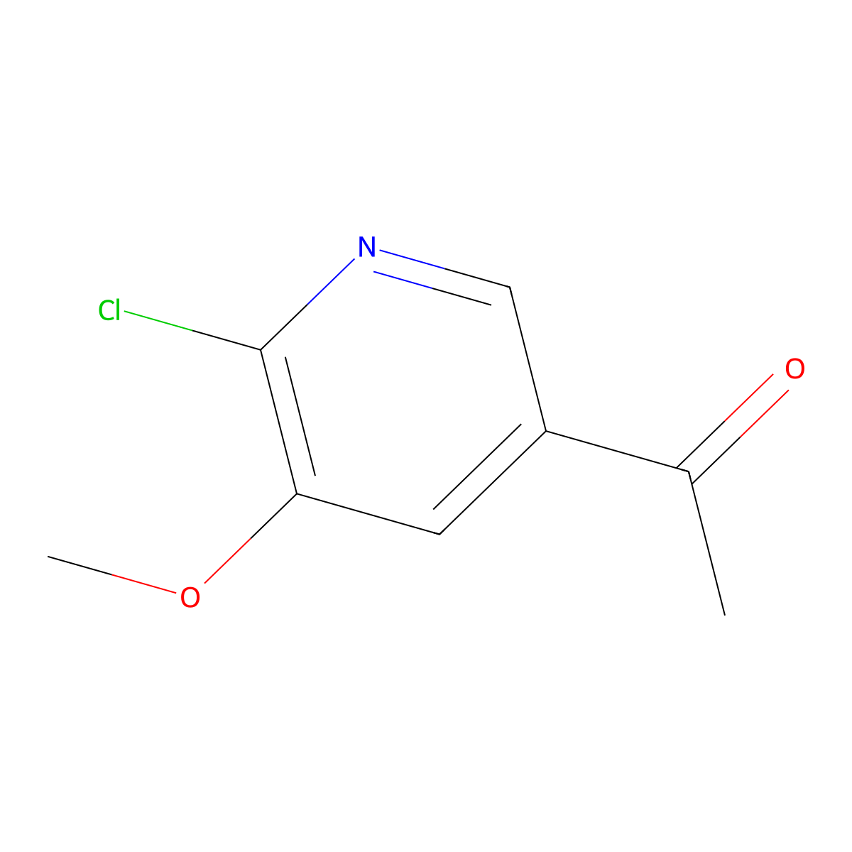 1-(6-Chloro-5-methoxypyridin-3-yl)ethanone molecular structure, CAS 1256812-89-1