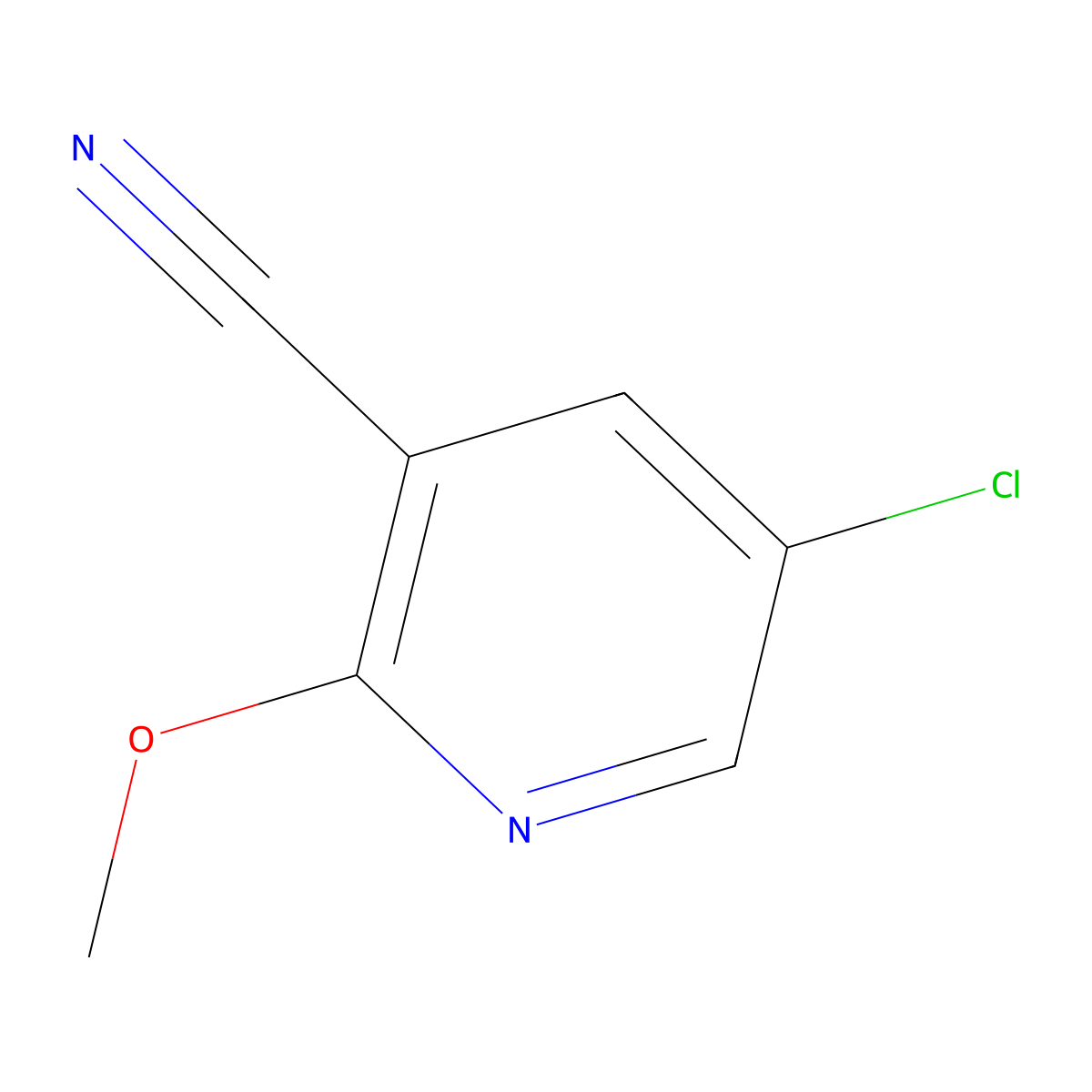 5-Chloro-2-methoxypyridine-3-carbonitrile molecular structure, CAS 1256812-94-8