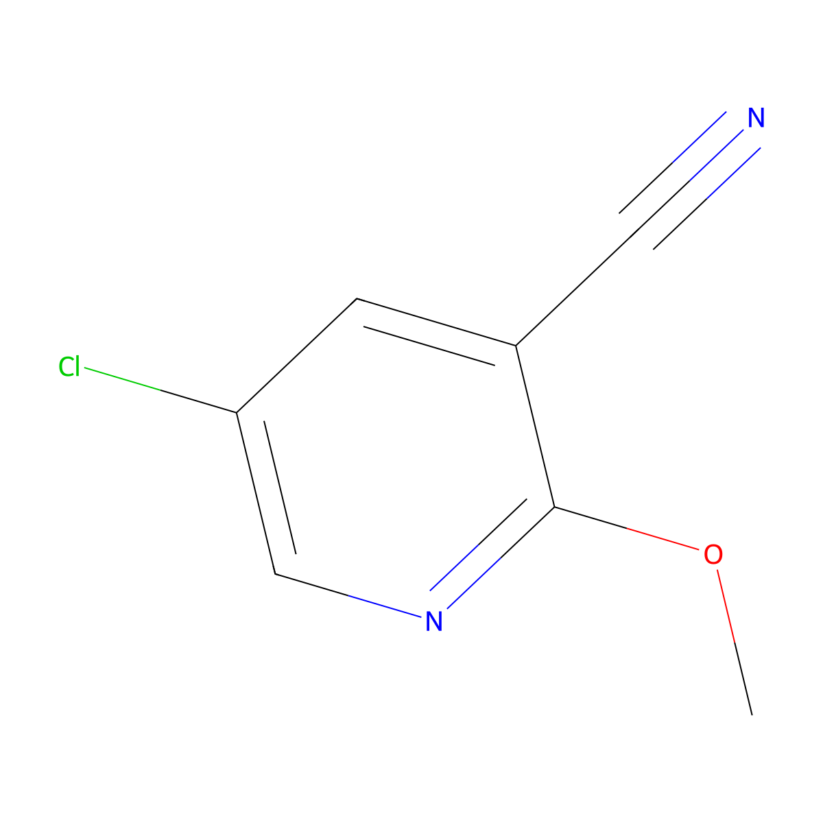 5-Chloro-2-methoxypyridine-3-carbonitrile molecular structure, CAS 1256812-94-8