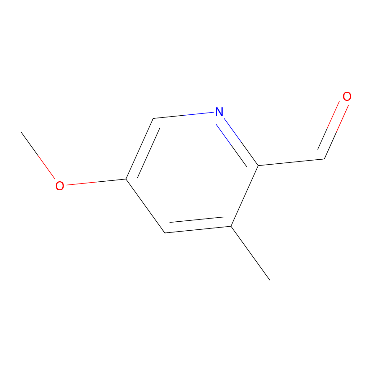 5-Methoxy-3-methylpicolinaldehyde molecular structure, CAS 1256813-09-8