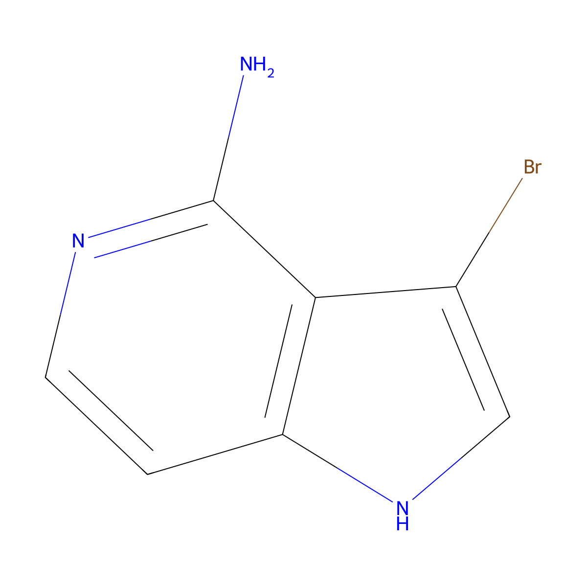 3-Bromo-1H-pyrrolo[3,2-C]pyridin-4-amine molecular structure, CAS 1256813-45-2