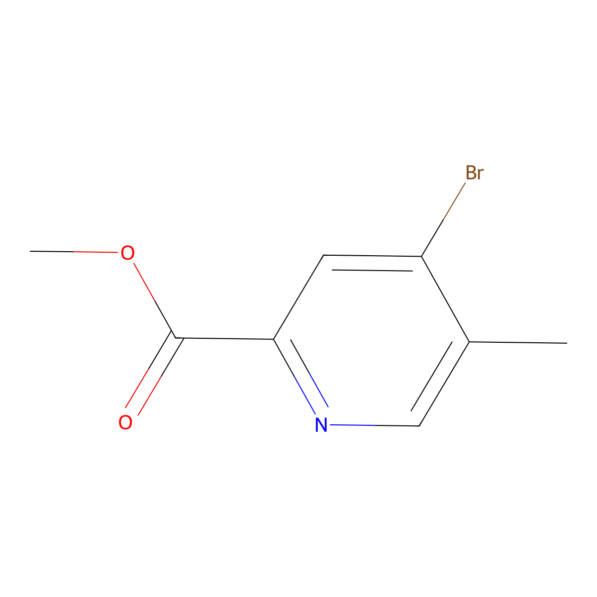 Methyl 4-bromo-5-methylpicolinate molecular structure, CAS 1256813-52-1