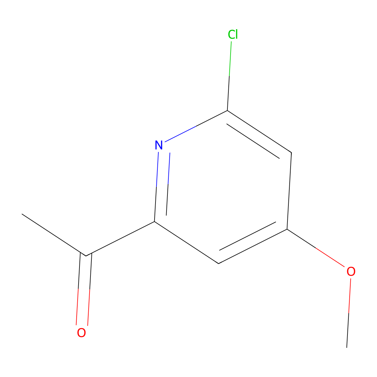 1-(6-Chloro-4-methoxypyridin-2-YL)ethanone molecular structure, CAS 1256813-62-3
