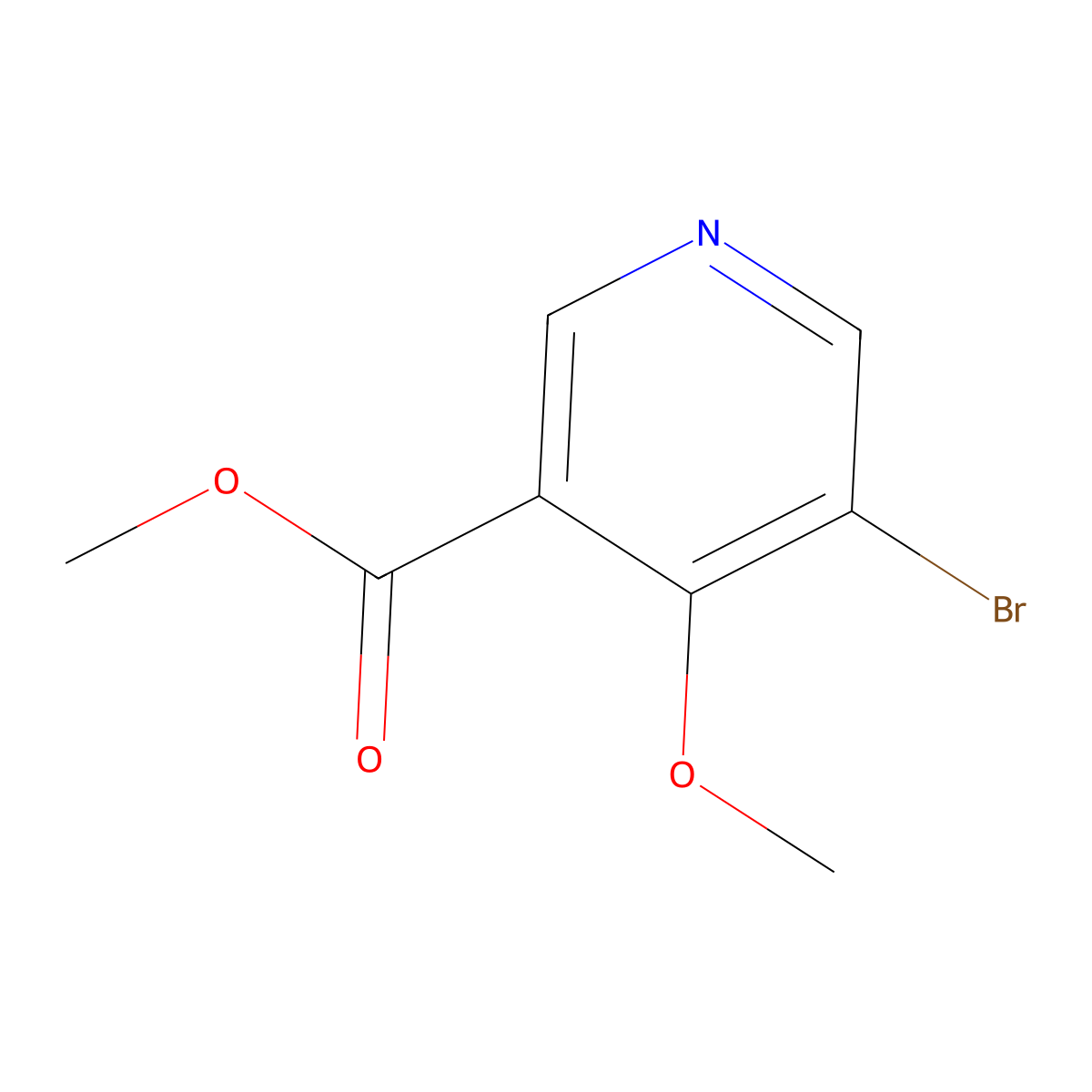 Methyl 5-bromo-4-methoxynicotinate molecular structure, CAS 1256813-81-6