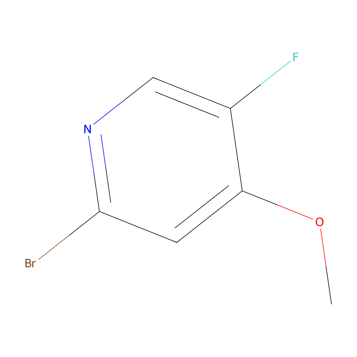 2-Bromo-5-fluoro-4-methoxypyridine molecular structure, CAS 1256816-36-0