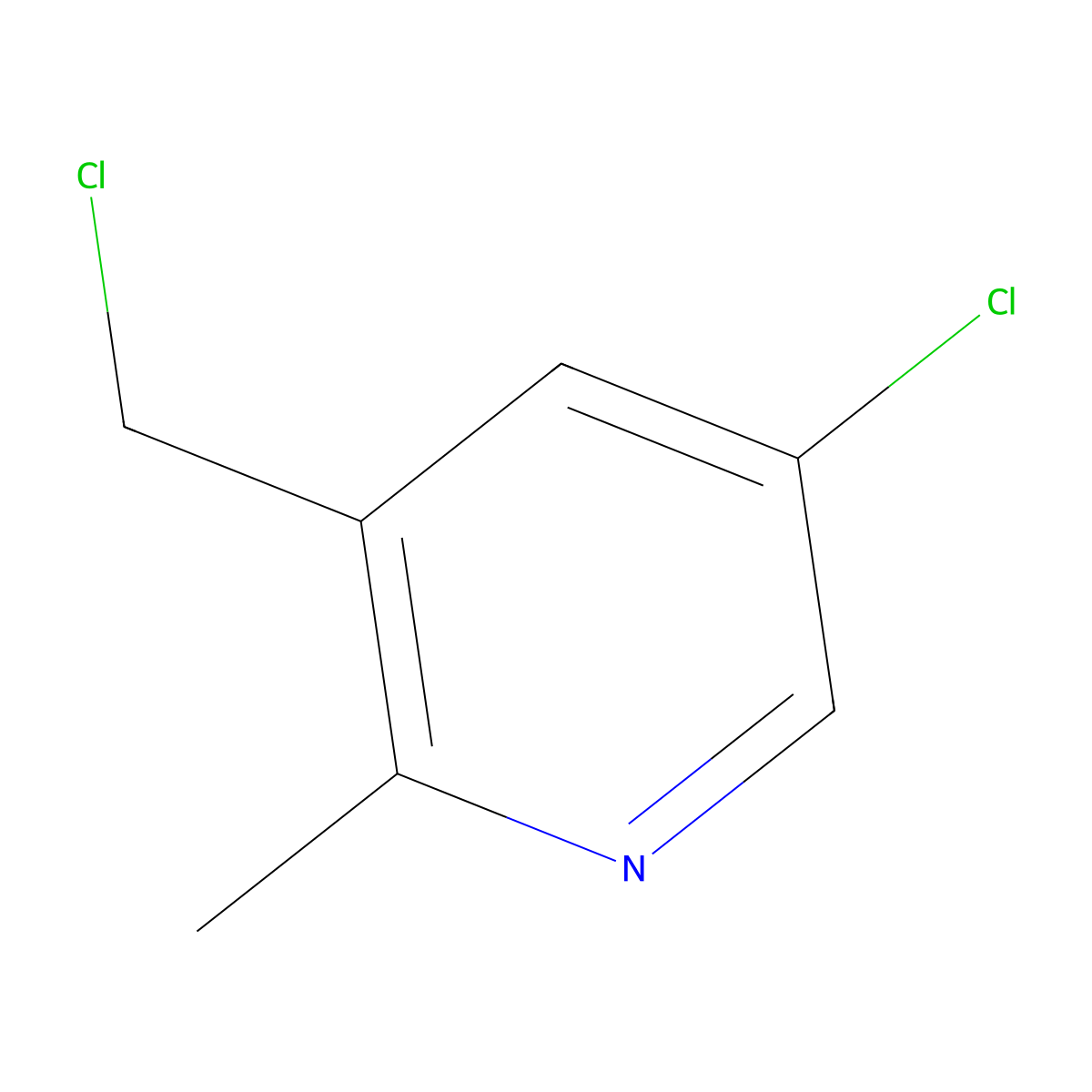 5-Chloro-3-(chloromethyl)-2-methylpyridine molecular structure, CAS 1256816-72-4